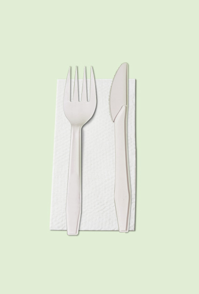 Kit tenedor, cuchillo y servilleta